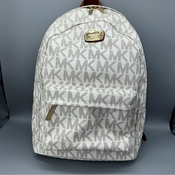 NWT Michael Kors Jet Set Signature Backpack Vanilla $298 - Picture 2 of 9